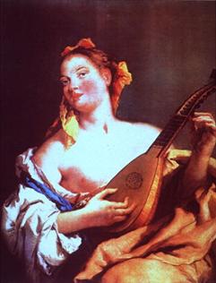 Tiepolo - La joueuse de mandoline