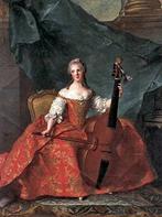 Madame Henriette, fille de Louis XV jouant de la basse de viole, par Jean-Marc Nattier,